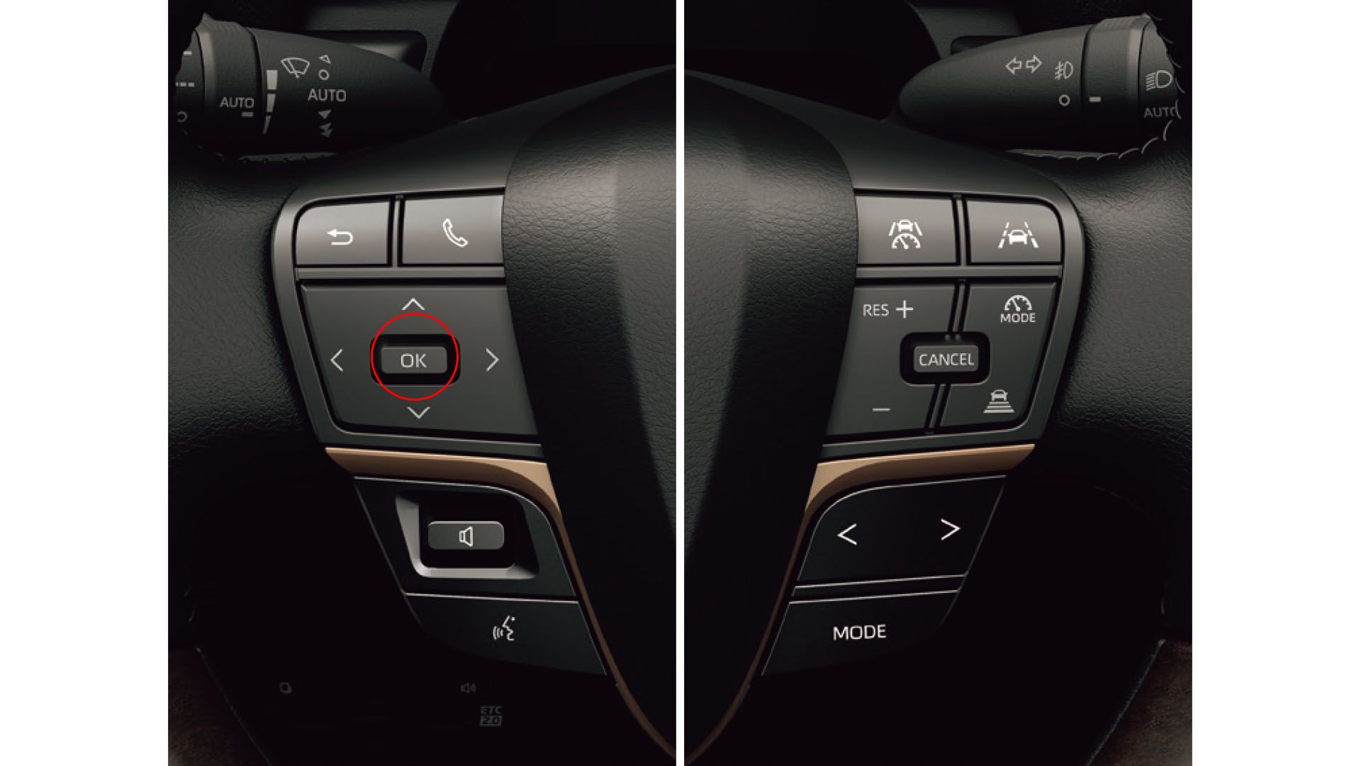 40系アルファード(ステアリングスイッチ)ヘッドアップディスプレイ非装着車