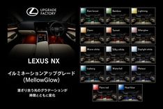 LEXUS NXの室内空間を彩る「イルミネーションアップグレード