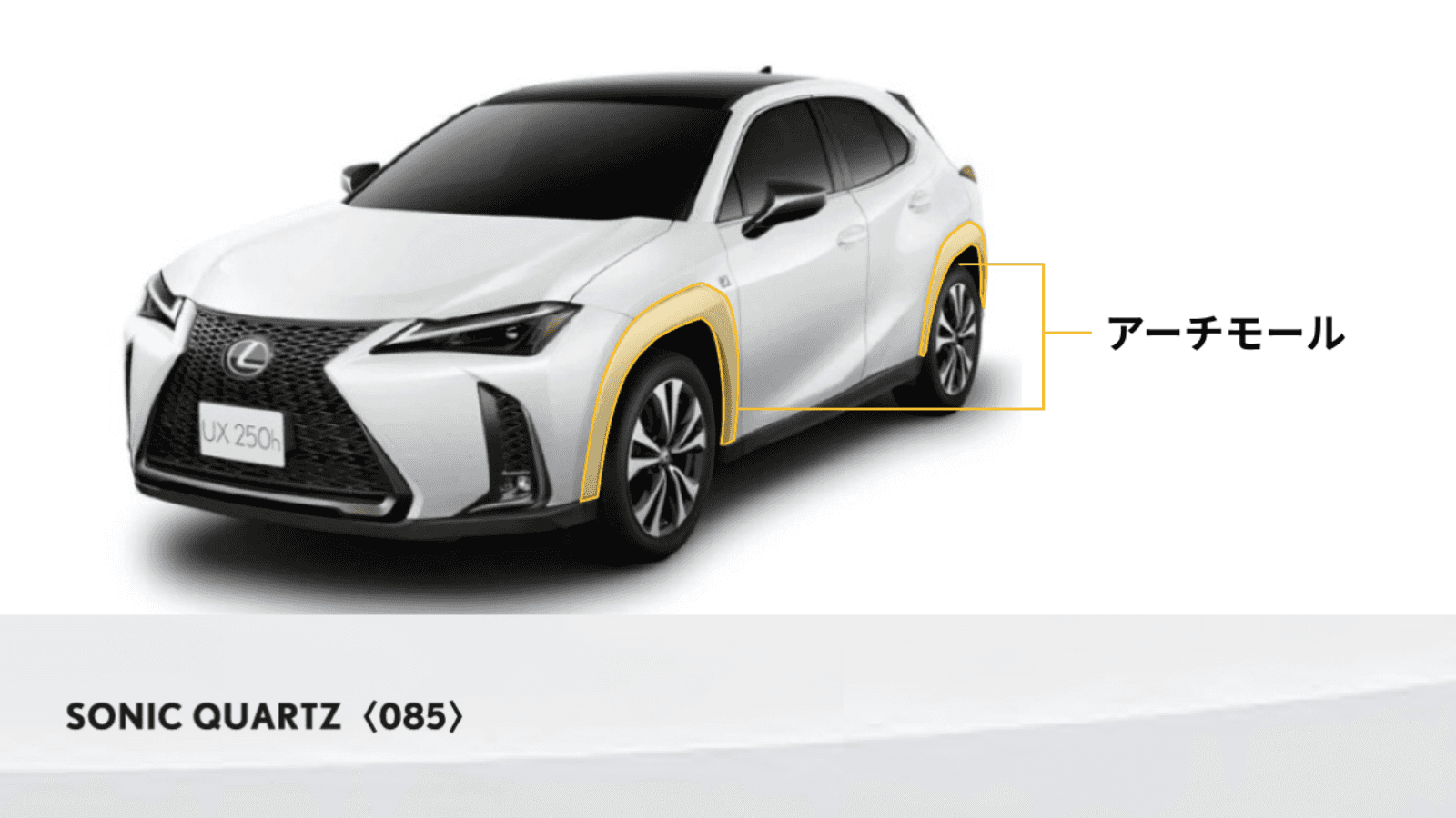 LEXUS UX カラードアーチモール レクサス純正品 1台分 4点セット 新品